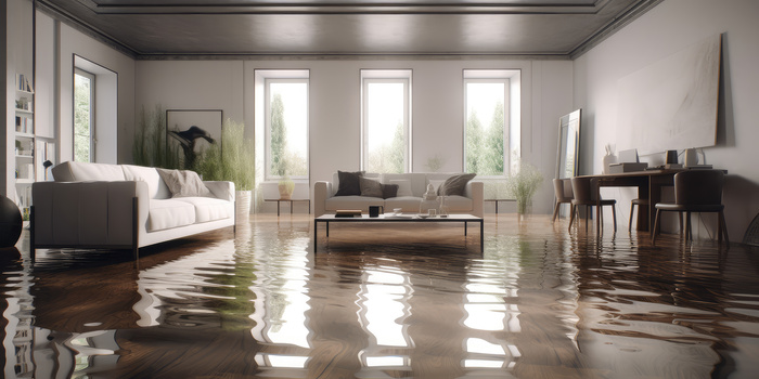 house flooding insurance coverage claim for modern homes and apartments. concept of disaster accident water overflow wet floor
