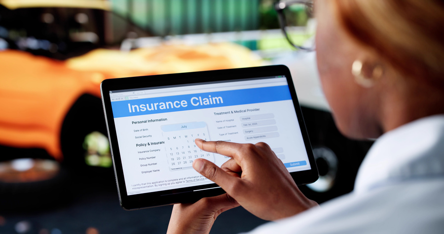 Photo Of African American Agent Filing Insurance Claim.