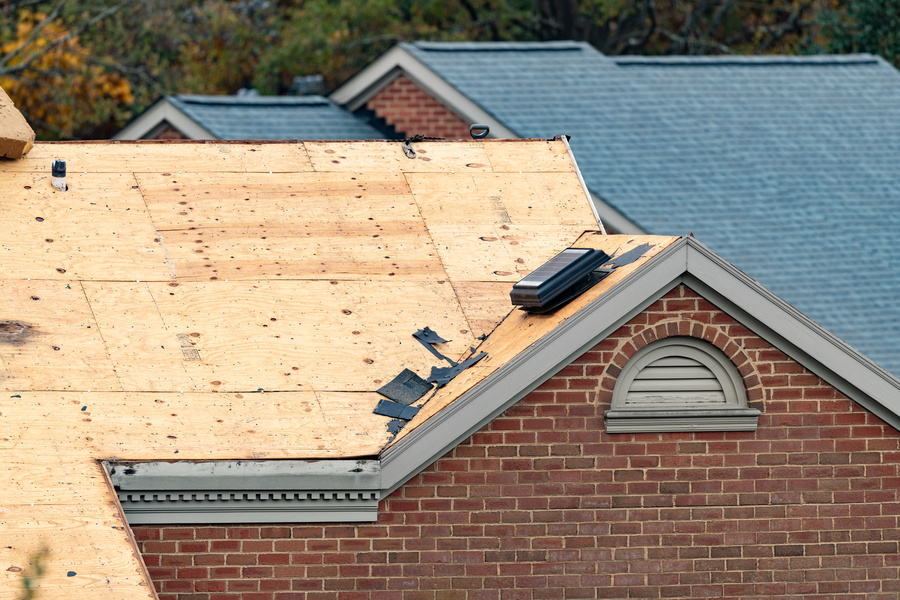 aged roof of a house