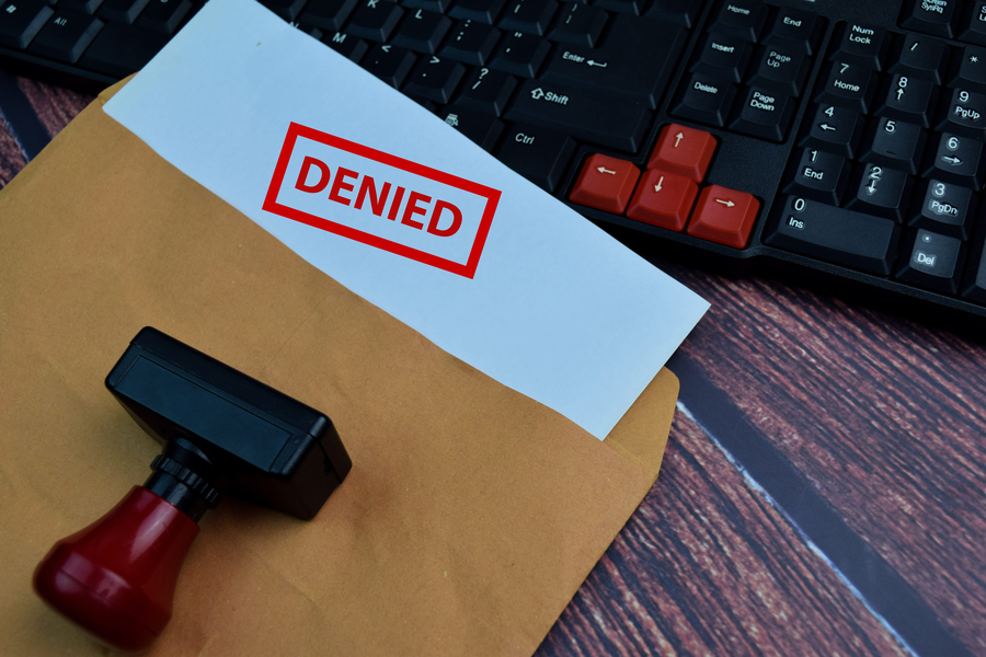 denied insurance claims concept